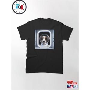 Cute Astronaut Dog Inside Space Cabin Classic T-Shirt Unisex